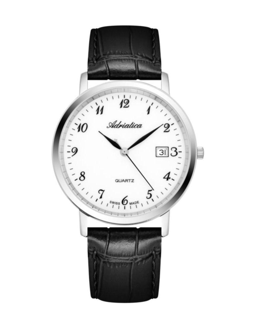 Vyriškas Classic Analog Swiss Kvarcinis Watch ADRIATICA Sidabras Dial 39.3mm A1277.5223Q