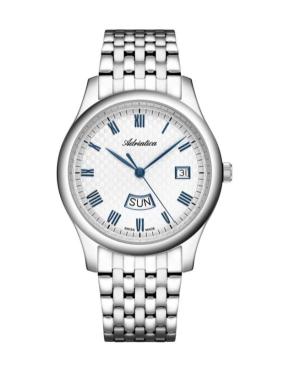 Vyriškas Classic Analog Klasikinis Swiss Kvarcinis Watch ADRIATICA Sidabras Dial 40mm A1025.51B3Q