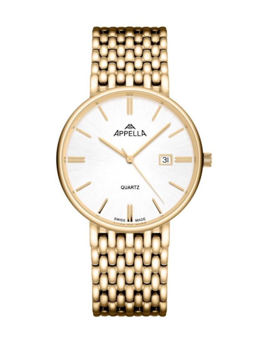 Mężczyźni Classic Analog Szwajcar kwarcowy Zegarek APPELLA Srebrna Wybierz 37.5mm L12007.1113Q