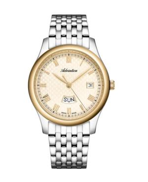 Mężczyźni Classic Analog Szwajcar kwarcowy Zegarek ADRIATICA Złoty kolor Wybierz A1025.2161Q