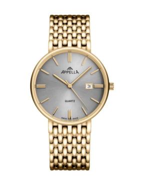 Mężczyźni Classic Analog Szwajcar kwarcowy Zegarek APPELLA Kolor srebrny Wybierz 37.5mm L12007.1117Q