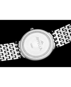 Mężczyźni Classic Analog Szwajcar kwarcowy Zegarek APPELLA Srebrna Wybierz 37.5mm L12007.5113Q image 5