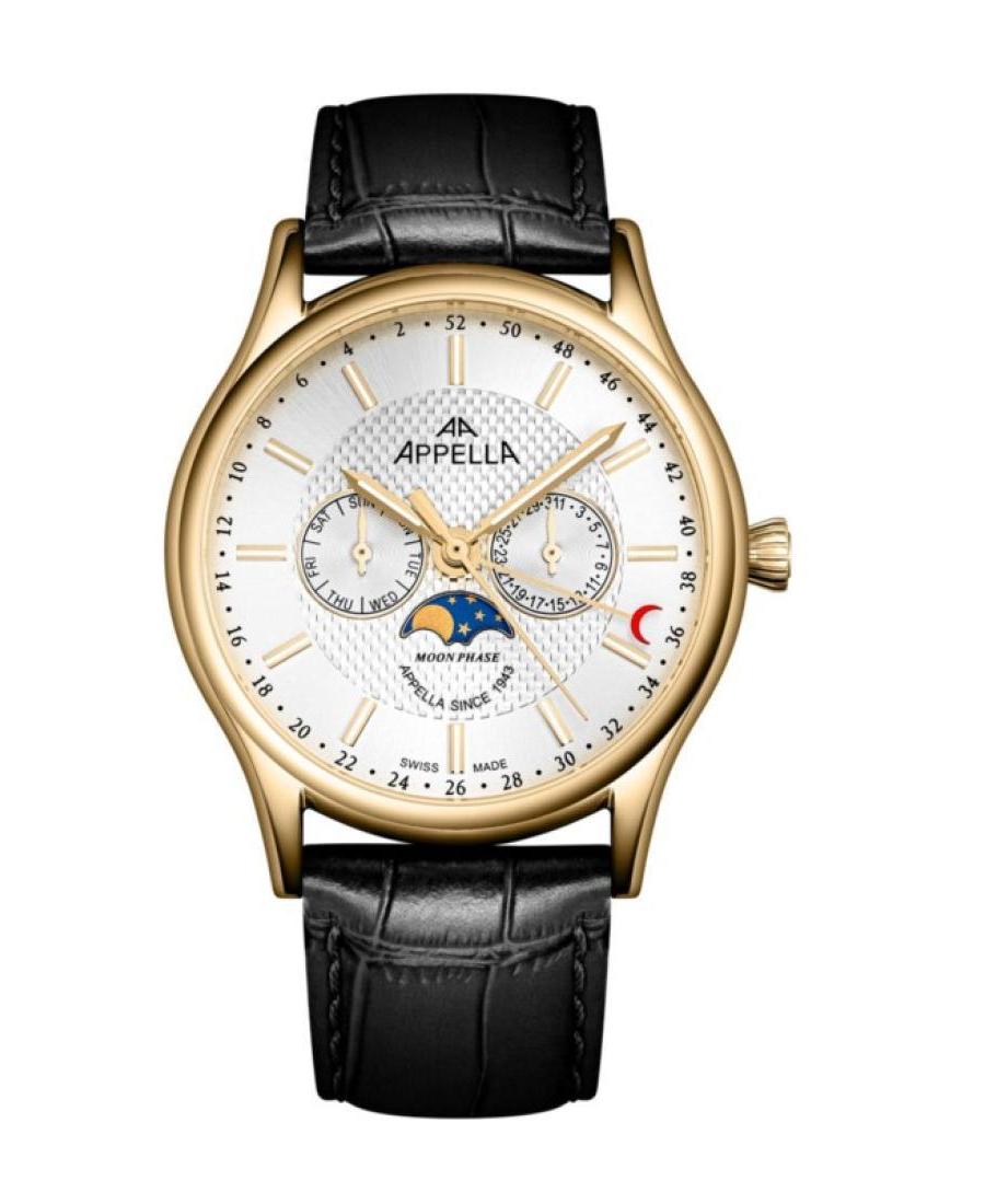 Mężczyźni Classic Analog Szwajcar kwarcowy Zegarek APPELLA Srebrna Wybierz 42mm L70013.1213QF