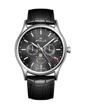Men Classic Analog Swiss Quartz Watch APPELLA Black Dial 42mm L70013.5216QF
