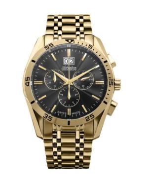 Men Classic Analog Swiss Quartz Watch Chronograph ADRIATICA Schwarz Dial 45mm A8202.1114CH