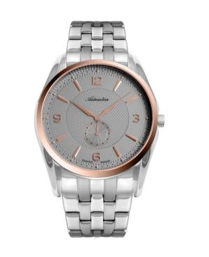 Men Classic Analog Swiss Quartz Watch ADRIATICA Silver color Dial 41mm A8279.R157Q