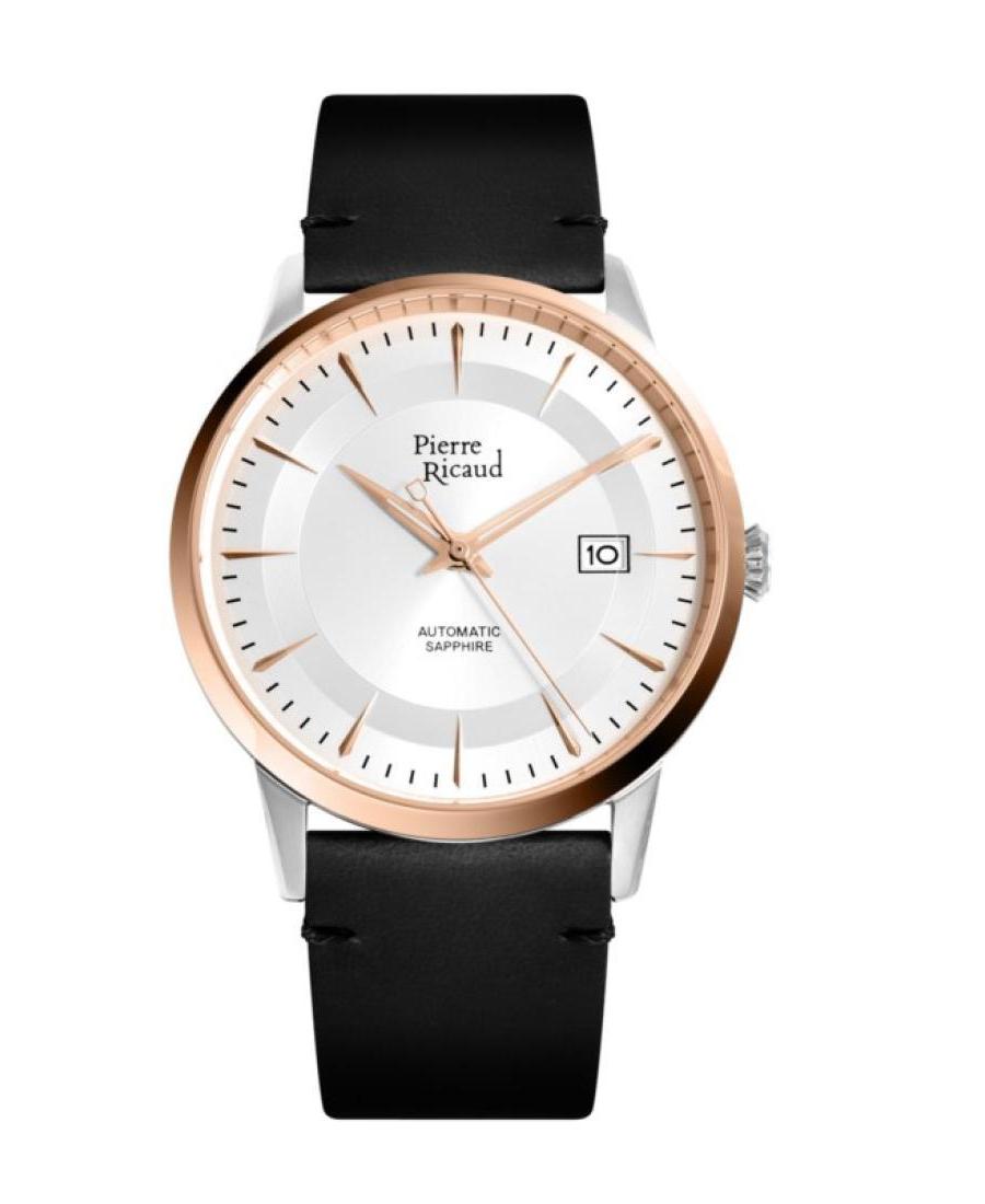 Men Classic Analog Automatic Watch PIERRE RICAUD Silver Dial 42mm P60029.R213A
