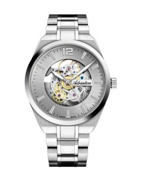Men Classic Analog Swiss Automatic Watch ADRIATICA Silver color Dial A8343.5157SA