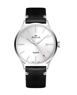 Men Classic Analog Luxury Swiss Automatic Watch APPELLA Silver Dial 41mm L90.5213M