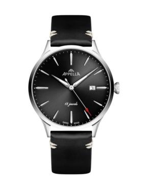 Men Classic Analog Luxury Swiss Automatic Watch APPELLA Černá Dial 41mm L90.5214M