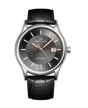 Men Classic Analog Swiss Automatic Watch APPELLA Black Dial 42mm L70013.52R6A