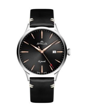 Mężczyźni Classic Analog Luxury Szwajcar automatyczny Zegarek APPELLA Czarny Wybierz 41mm L90.52R6M