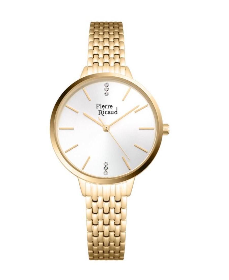 Women Classic Analog Quartz Watch PIERRE RICAUD Silver Dial 34mm P21065.1113Q