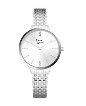 Women Classic Analog Quartz Watch PIERRE RICAUD Silver Dial 34mm P21065.5113Q