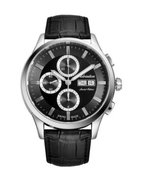 Men Classic Analog Luxury Swiss Automatic Watch ADRIATICA Černá Dial 45mm A1992.5214A
