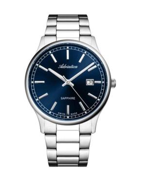 Men Classic Analog Klassisch Swiss Quartz Watch ADRIATICA Blau Dial 41mm A1293.5115Q