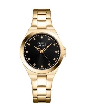 Women Classic Analog Quartz Watch PIERRE RICAUD Schwarz Dial 38mm P23009.1144Q