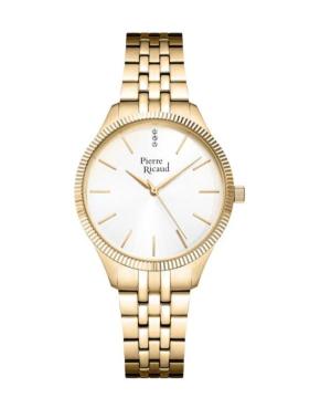 Women Classic Analog Quartz Watch PIERRE RICAUD Silver Dial 36mm P23010.1113Q