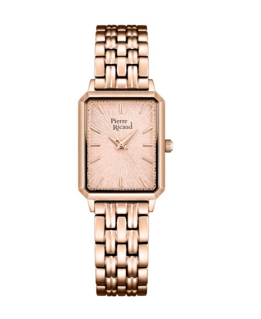 Women Classic Analog Quartz Watch PIERRE RICAUD Rose gold color Dial P22068.911RQ