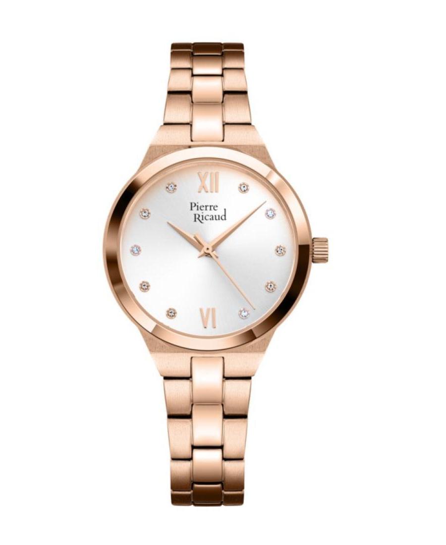 Женские Классические Аналоговые Кварцевые Часы PIERRE RICAUD Серебряного цвета Циферблат 32.1mm P22065.9183Q