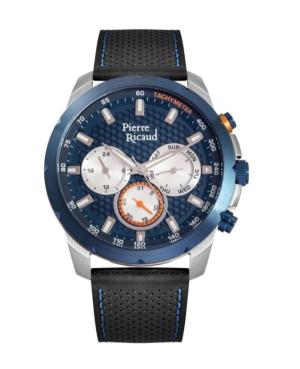 Men Classic Analog Quartz Watch PIERRE RICAUD Blue Dial 48mm P97257.T215QF