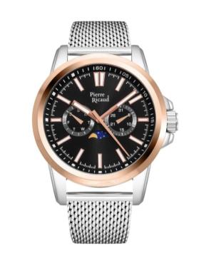 Мужские Классические Аналоговые Часы PIERRE RICAUD Черный Циферблат 46mm P60034.R1R4QF