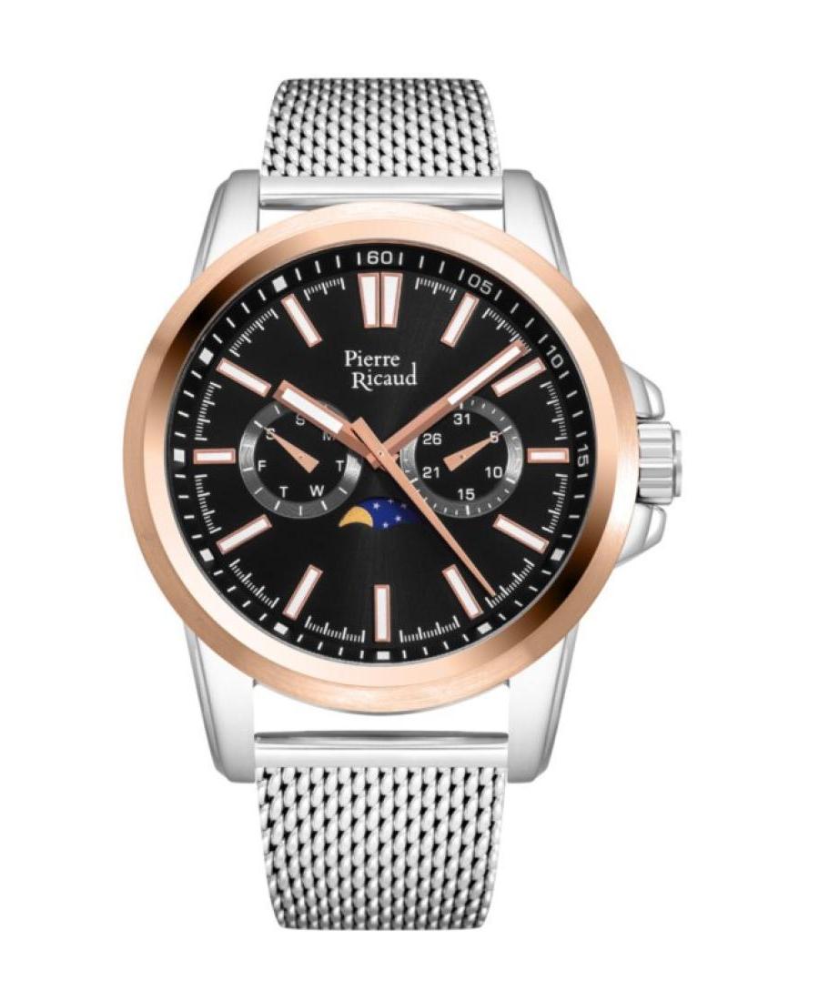 Men Classic Analog Watch PIERRE RICAUD Černá Dial 46mm P60034.R1R4QF