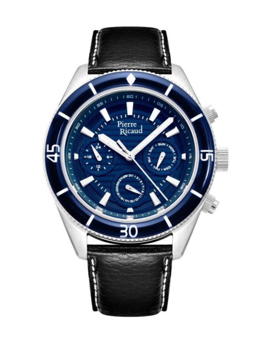 Vyriškas Classic Analog Kvarcinis Watch PIERRE RICAUD Mėlyna Dial 42mm P97248.T215QF