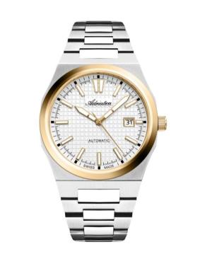 Mężczyźni Classic Analog Szwajcar automatyczny Zegarek ADRIATICA Srebrna Wybierz 40mm A8326.2113A