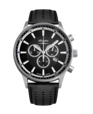 Men Classic Analog Swiss Quartz Watch Chronograph ADRIATICA Schwarz Dial 46mm A8281.4216CH