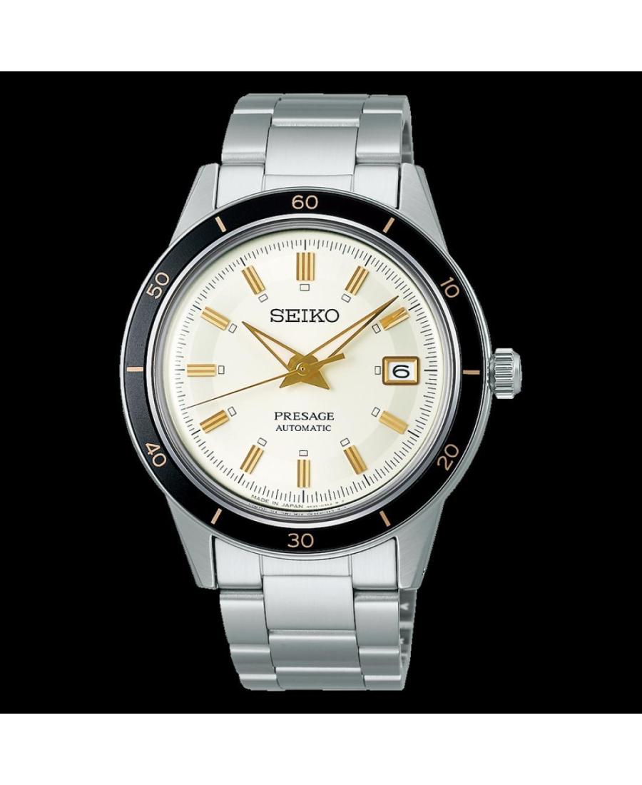 Men Japan Automatic Analog Watch SEIKO SRPG03J1 Bílá Dial