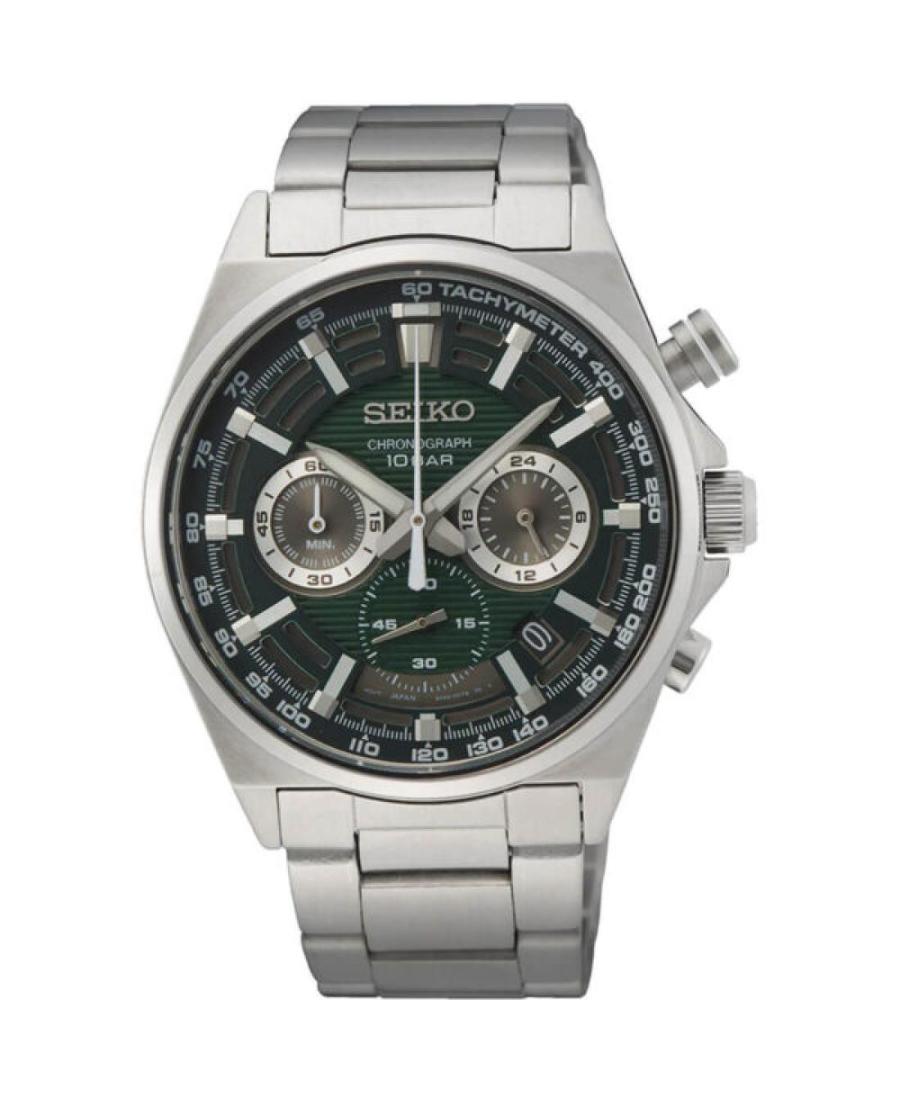Mężczyźni sportowy Japonia kwarcowy analogowe Zegarek Chronograf SEIKO SSB405P1 Czarny Wybierz