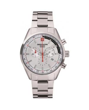 Vyriškas Kvarcinis Rodyklinis Watch Chronograph SWISS ALPINE MILITARY 7086.9132SAM Sidabras Dial