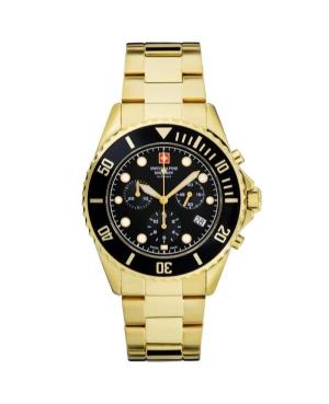 Men Sports Quartz Analog Watch Chronograph SWISS ALPINE MILITARY 7053.9117SAM Schwarz Dial