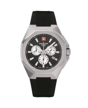 Vyriškas Kvarcinis Rodyklinis Watch Chronograph SWISS ALPINE MILITARY 7005.9837SAM Juodas Dial