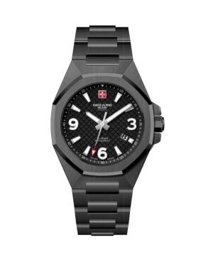Men Quartz Analog Watch SWISS ALPINE MILITARY 7005.1177SAM Schwarz Dial