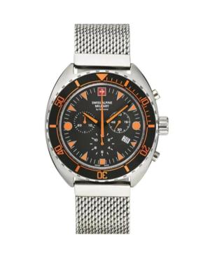 Men Quartz Analog Watch Chronograph SWISS ALPINE MILITARY 7066.9139SAM Schwarz Dial