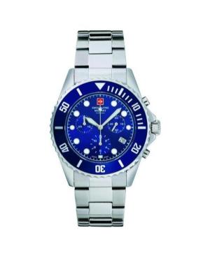 Men Sports Quartz Analog Watch Chronograph SWISS ALPINE MILITARY 7053.9135SAM Blue Dial