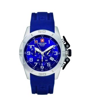 Men Sports Quartz Analog Watch Chronograph SWISS ALPINE MILITARY 7063.9835SAM Modrá Dial