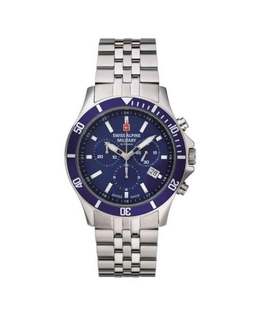 Vyriškas Kvarcinis Rodyklinis Watch Chronograph SWISS ALPINE MILITARY 7022.9135SAM Mėlyna Dial