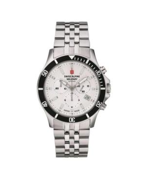 Men Quartz Analog Watch Chronograph SWISS ALPINE MILITARY 7022.9132SAM Weiß Dial