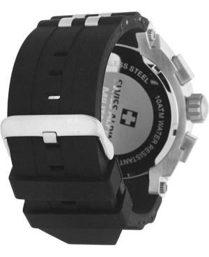 Men Sports Quartz Analog Watch Chronograph SWISS ALPINE MILITARY 7032.9832SAM Silver Dial image 2