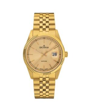 Men Quartz Analog Watch GROVANA 1542.1111 Yellow Dial