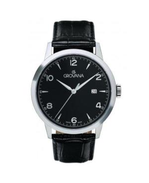 Men Quartz Analog Watch GROVANA 2100.1537 Schwarz Dial