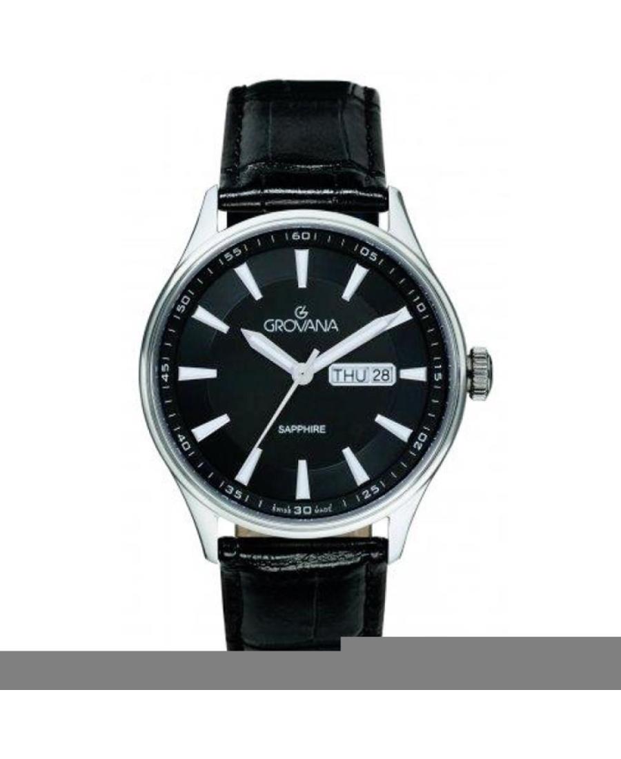 Vyriškas Kvarcinis Rodyklinis Watch GROVANA 1194.1537 Juodas Dial