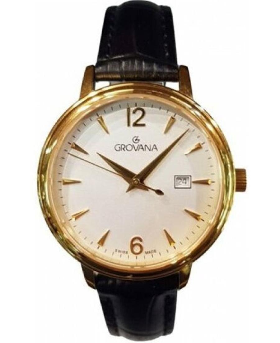 Vyriškas Kvarcinis Rodyklinis Watch GROVANA 5550.1512 Balta Dial