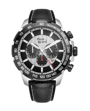 Mężczyźni Classic Analog kwarcowy Zegarek Chronograf PIERRE RICAUD Kolor srebrny Wybierz 48mm P97236.Y217CH