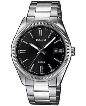 Мужские Классические Японские Кварцевые Аналоговый Часы CASIO MTP-1302PD-1A1VEF Черный Циферблат 38mm