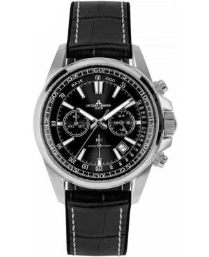 Men Klassisch Sports Diver Quartz Watch Chronograph JACQUES LEMANS 1-2117A Schwarz Dial 44mm