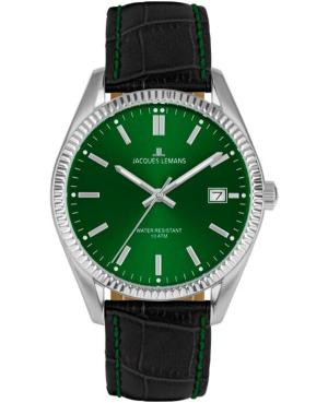 Mężczyźni klasyczny kwarcowy analogowe Zegarek JACQUES LEMANS 50-3T Zielony Wybierz 40mm